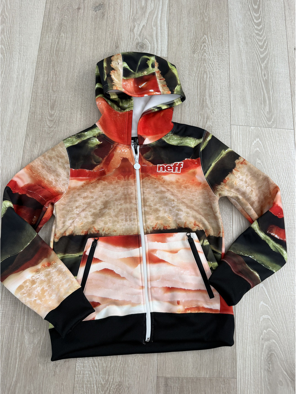 Neff Youth Medium Hoodie with Unique Colorful Pattern